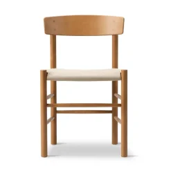 Discount Fredericia Furniture J39 chair, Vintage lacquered beech-canvas natural Beige