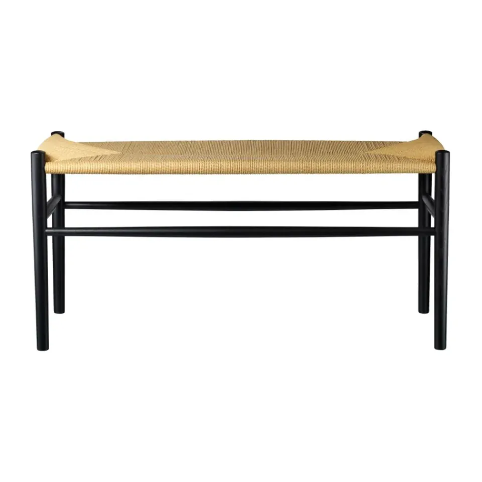 Benches^FDB Møbler J163 Piano bench, Oak painted-nature Black