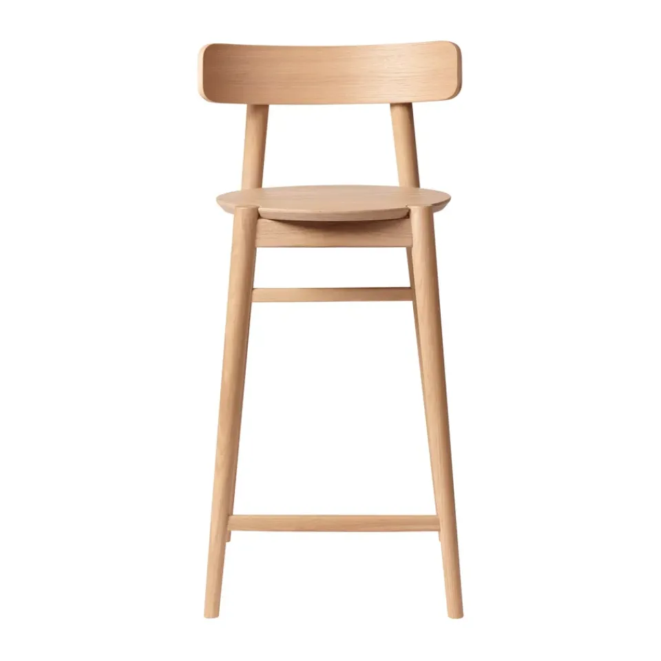 Bar Stools^FDB Møbler J185 Øst barstool 65 cm, Oak nature lacquered Beige