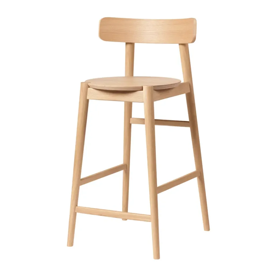 Bar Stools^FDB Møbler J185 Øst barstool 65 cm, Oak nature lacquered Beige