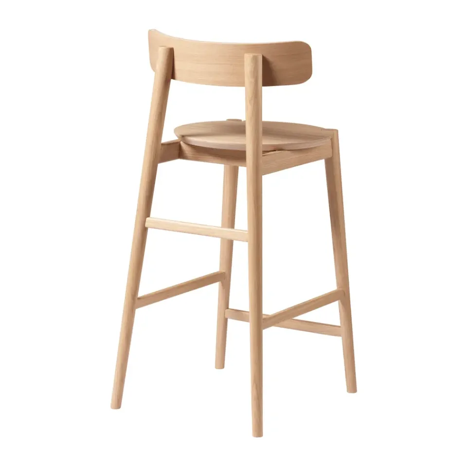 Bar Stools^FDB Møbler J185 Øst barstool 65 cm, Oak nature lacquered Beige