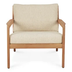 Ethnicraft Jack outdoor lounge armchair teak, Natural Beige