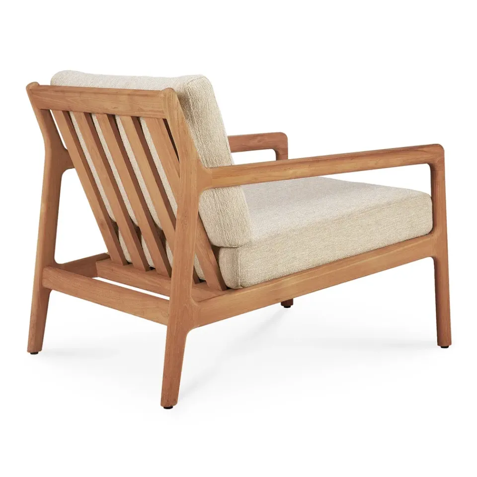 Ethnicraft Jack outdoor lounge armchair teak, Natural Beige
