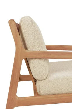 Ethnicraft Jack outdoor lounge armchair teak, Natural Beige