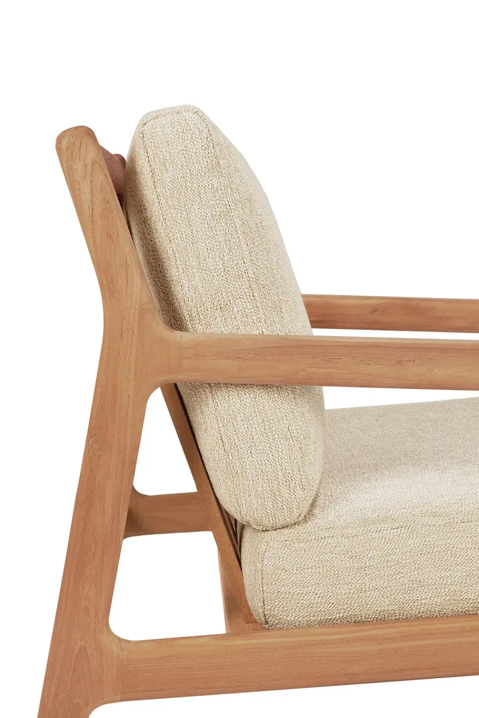Ethnicraft Jack outdoor lounge armchair teak, Natural Beige