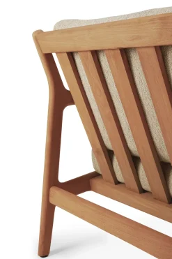 Ethnicraft Jack outdoor lounge armchair teak, Natural Beige