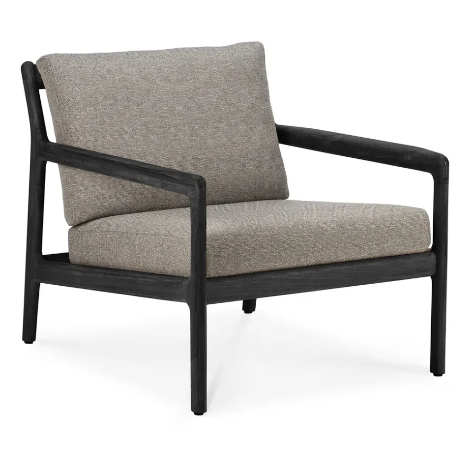 Seating|Outdoor Lounge Furniture^Ethnicraft Jack outdoor lounge armchair -stained teak, Mocha Black