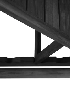 Outlet Ethnicraft Jack outdoor sunbed stained teak, Excl. cushion Black