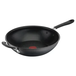 Woks^Tefal Jamie Oliver Quick & Easy anodised wok pan hard , 30 cm Black