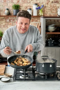 Saucier & Sauté Pans^Tefal Jamie Oliver Quick & Easy anodised saute pan hard, 26 cm Black