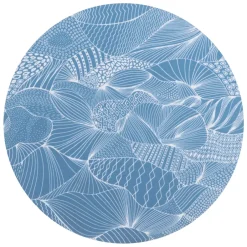 Hot Åry Home Japanese Landscape trivet, Ocean Blue
