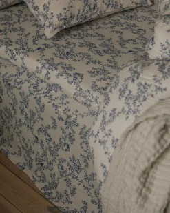 Valances^Garbo&Friends Jardim Muslin bed skirt, 160x200x53 cm Blue