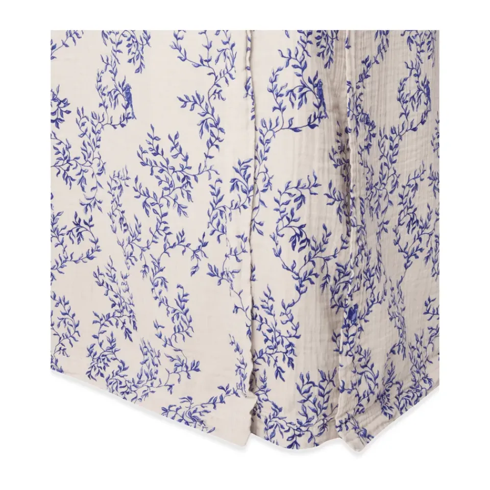Outlet Garbo&Friends Jardim Muslin bed skirt, 140x200x53 cm Blue