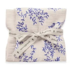 Best Garbo&Friends Jardim Muslin blanket small 2 pieces, 60x60 cm Blue
