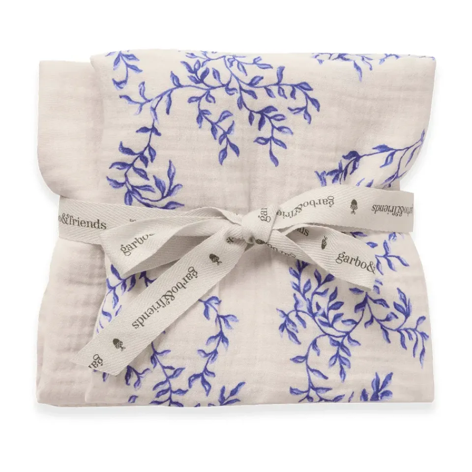 Best Garbo&Friends Jardim Muslin blanket small 2 pieces, 60x60 cm Blue