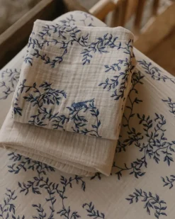 Best Garbo&Friends Jardim Muslin blanket small 2 pieces, 60x60 cm Blue