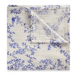 Baby Blankets^Garbo&Friends Jardim Muslin swaddle blanket, 110x110 cm Blue