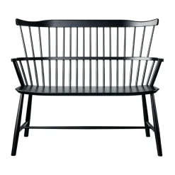 Outlet FDB Møbler J52D bench, Beech painted Black