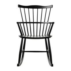 FDB Møbler J52G rocking chair, Beech Ral 9005 Black