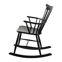 FDB Møbler J52G rocking chair, Beech Ral 9005 Black