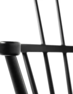FDB Møbler J52G rocking chair, Beech Ral 9005 Black