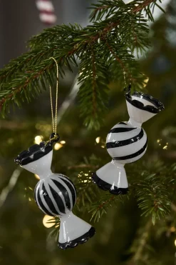 Christmas Decorations^Scandi Living Jolly Christmas Bauble 4-pack, White