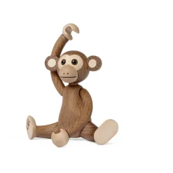 Wooden Figures^Spring Copenhagen Jolly monkey decoration 11 cm, Oak Brown