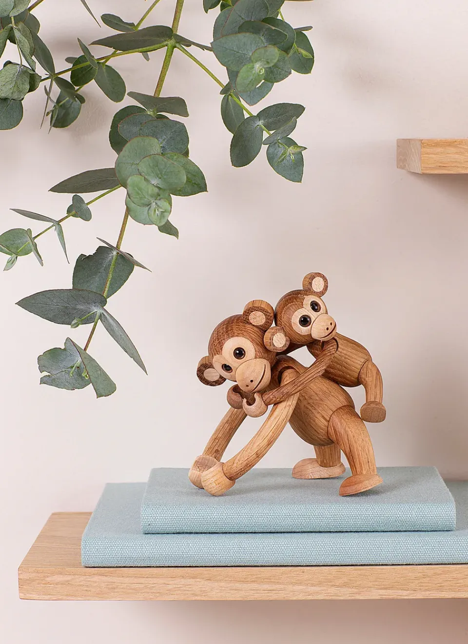 Wooden Figures^Spring Copenhagen Jolly monkey decoration 11 cm, Oak Brown