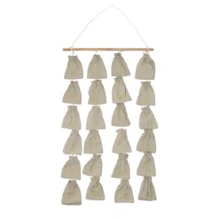 Christmas Decorations^Scandi Living Joyful Advent Calendar 75 cm, Beige