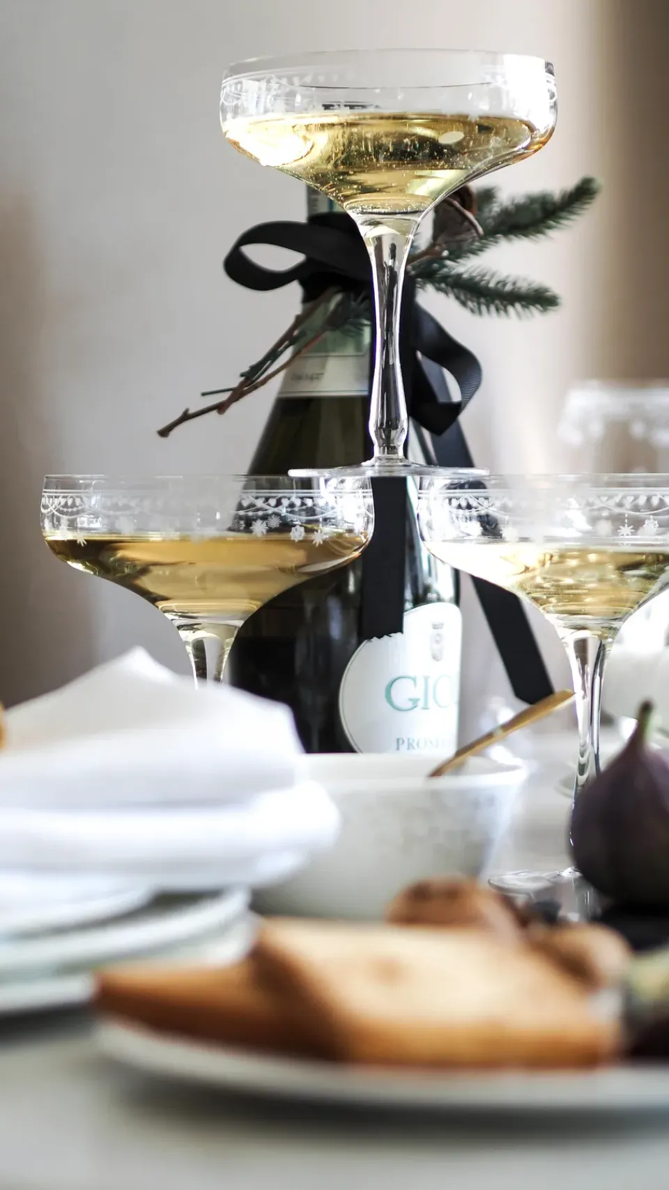 Best Wik & Walsøe Julemorgen champagne glass, 20 cl Transparent