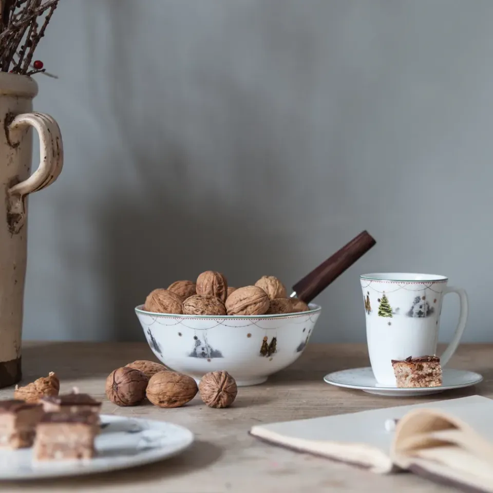 Wik & Walsøe Julemorgen saucer to 30 cl cup, white MultiWhite