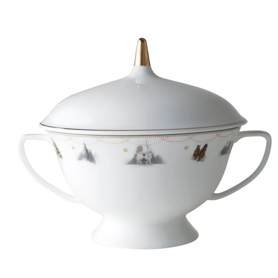 Soup Tureens^Wik & Walsøe Julemorgen serving bowl, white MultiWhite