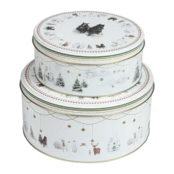 Discount Wik & Walsøe Julemorgen Story Cookie Jar 2 Pieces, White- Multi