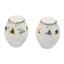 Salt & Pepper Shakers^Wik & Walsøe Julemorgen Story salt & pepper shaker 2 pieces, White Multi