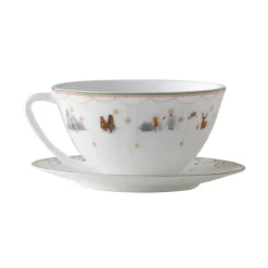 Teacups^Wik & Walsøe Julemorgen Story teacup with saucer, -multi White