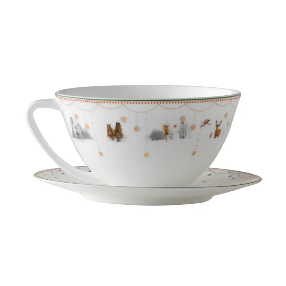 Teacups^Wik & Walsøe Julemorgen Story teacup with saucer, -multi White