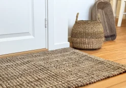 Jute & Natural Fibre Rugs|Door Mats^Dixie Julia door mat natural grey, 60x90 cm Beige