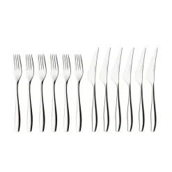 New Hardanger Bestikk Julie BBQ cutlery 12 pieces, Stainless steel Silver-coloured