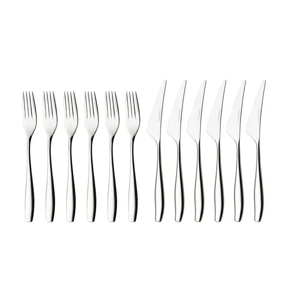 New Hardanger Bestikk Julie BBQ cutlery 12 pieces, Stainless steel Silver-coloured