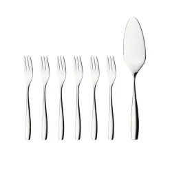 Cake Knives & Servers^Hardanger Bestikk Julie cake set 7 pieces, Stainless steel Silver-coloured