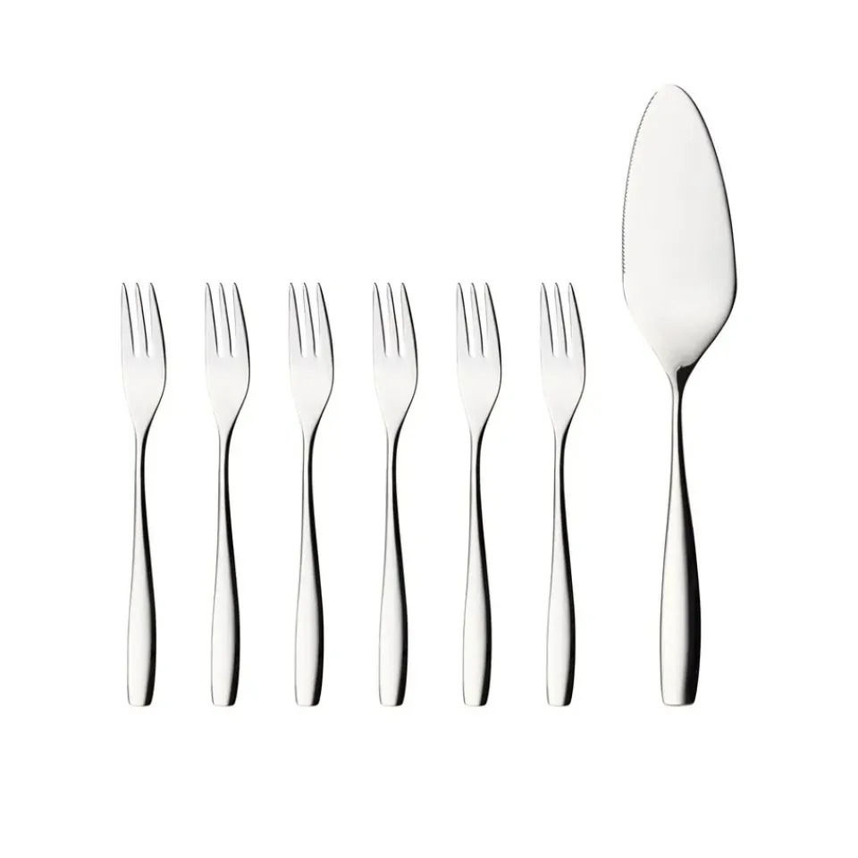 Cake Knives & Servers^Hardanger Bestikk Julie cake set 7 pieces, Stainless steel Silver-coloured