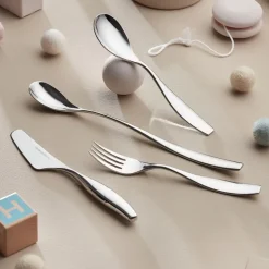 Children's Cutlery^Hardanger Bestikk Julie children's cutlery 4 pieces, Stainless steel Silver-coloured