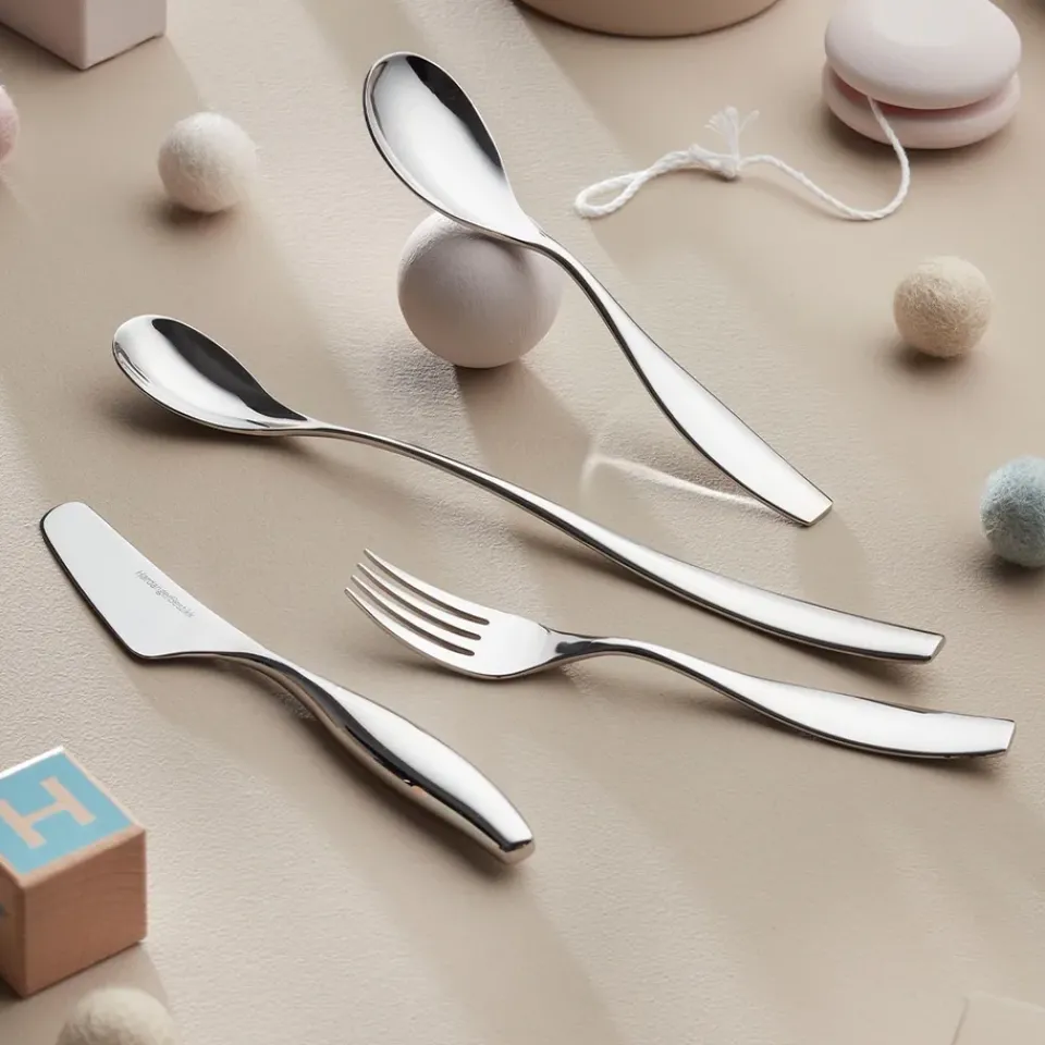 Children's Cutlery^Hardanger Bestikk Julie children's cutlery 4 pieces, Stainless steel Silver-coloured