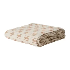 Bedspreads & Throws^Tell Me More Julien bedspread 180x260 cm, Off-white-rust red WhiteBrown