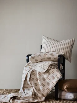 Bedspreads & Throws^Tell Me More Julien bedspread 180x260 cm, Off-white-rust red WhiteBrown