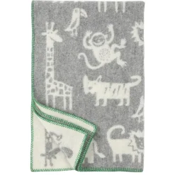 Klippan Yllefabrik Jungle wool blanket, Grey