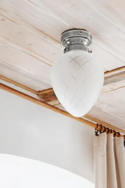 Ceiling Lights^Globen Lighting Juni IP44 ceiling lamp, Antique steel-clear Silver-coloured