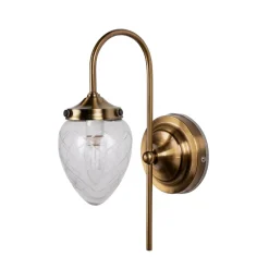 New Globen Lighting Juni wall lamp, Clear Transparent