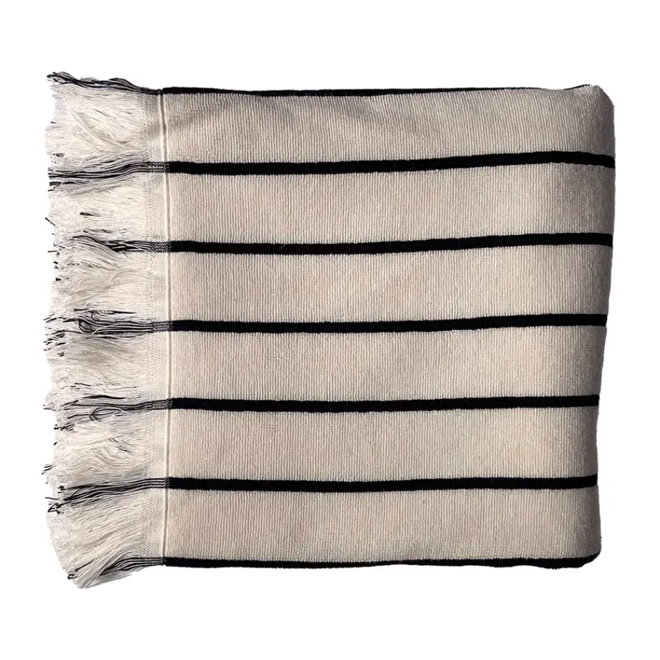 Tell Me More Juno bath towel 100x180 cm, Black