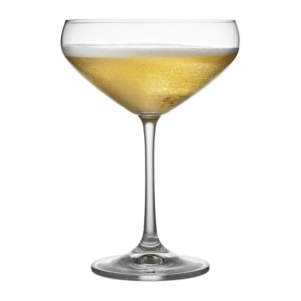 Hot Lyngby Glas Juvel champagne glass coupe 34 cl 4-pack, Crystal Transparent